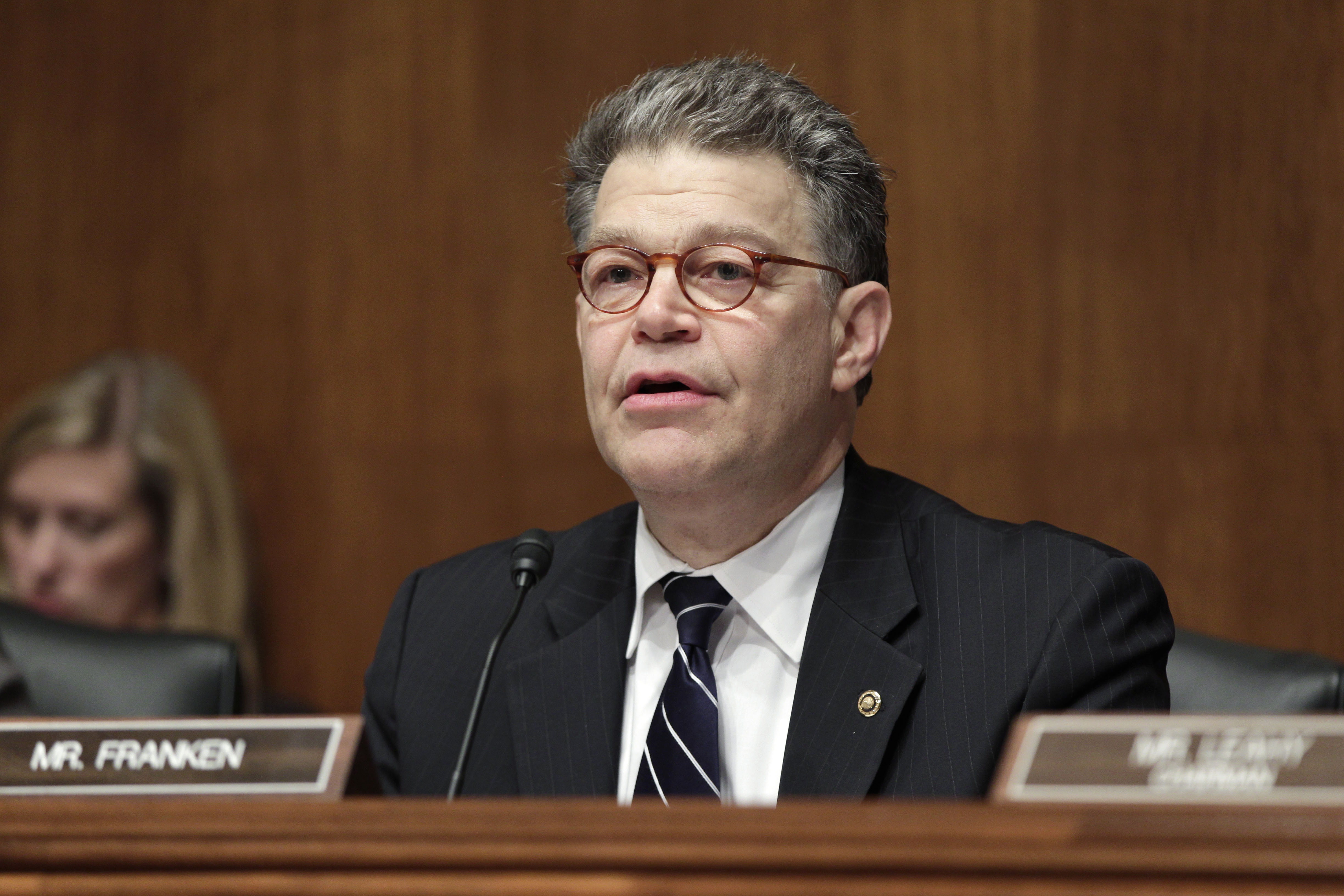In this May 10, 2011, file photo, Senate Privacy, Technology and the Law subcommittee Chairman Sen. Al Franken, D-Minn. presides over the subcommittee's hearing on 