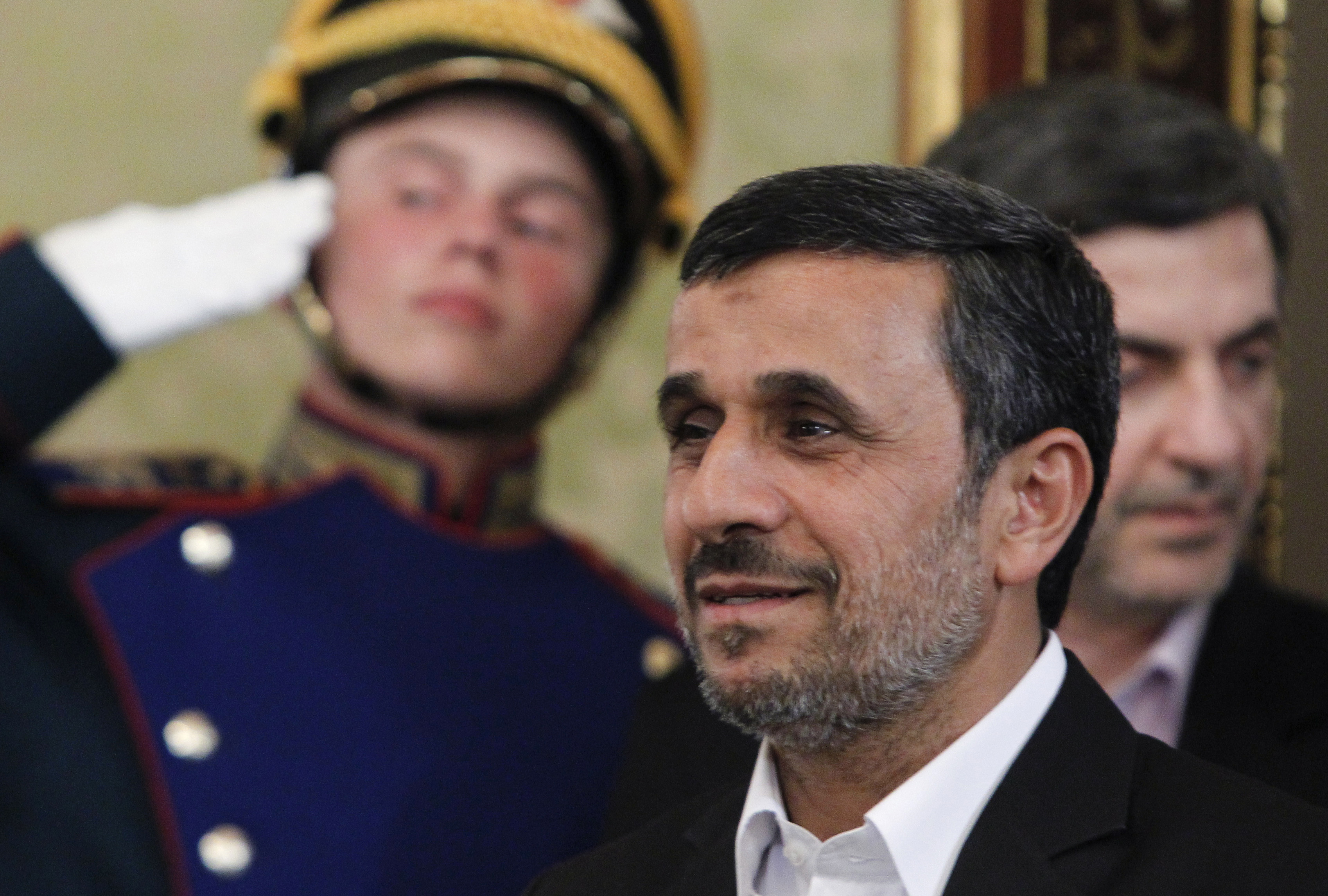 FILE - Iranian President Mahmoud Ahmadinejad (F) walks into a hall to meet with his Russian counterpart Vladimir Putin (not pictured) at the Kremlin in Moscow, Russia, 02 July 2013. EPA/MAXIM SHEMETOV/POOL