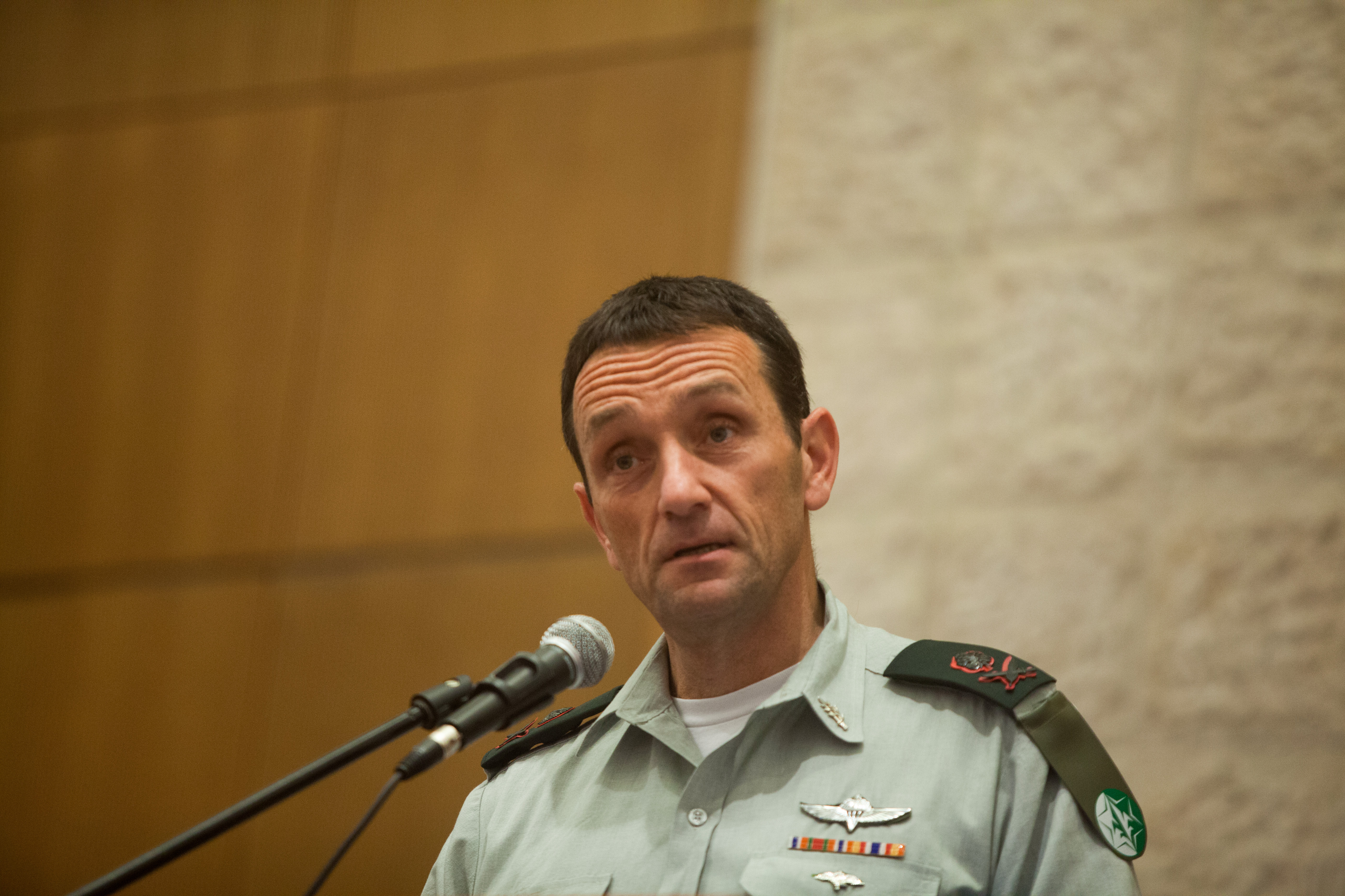FILE - Herzi Halevi, Chief of the Israeli Military Intelligence Directorate speaks at the annual conference of the Budget Division in at Ministry of Finance in Jerusalem on November 2, 2015. Photo by Flash90