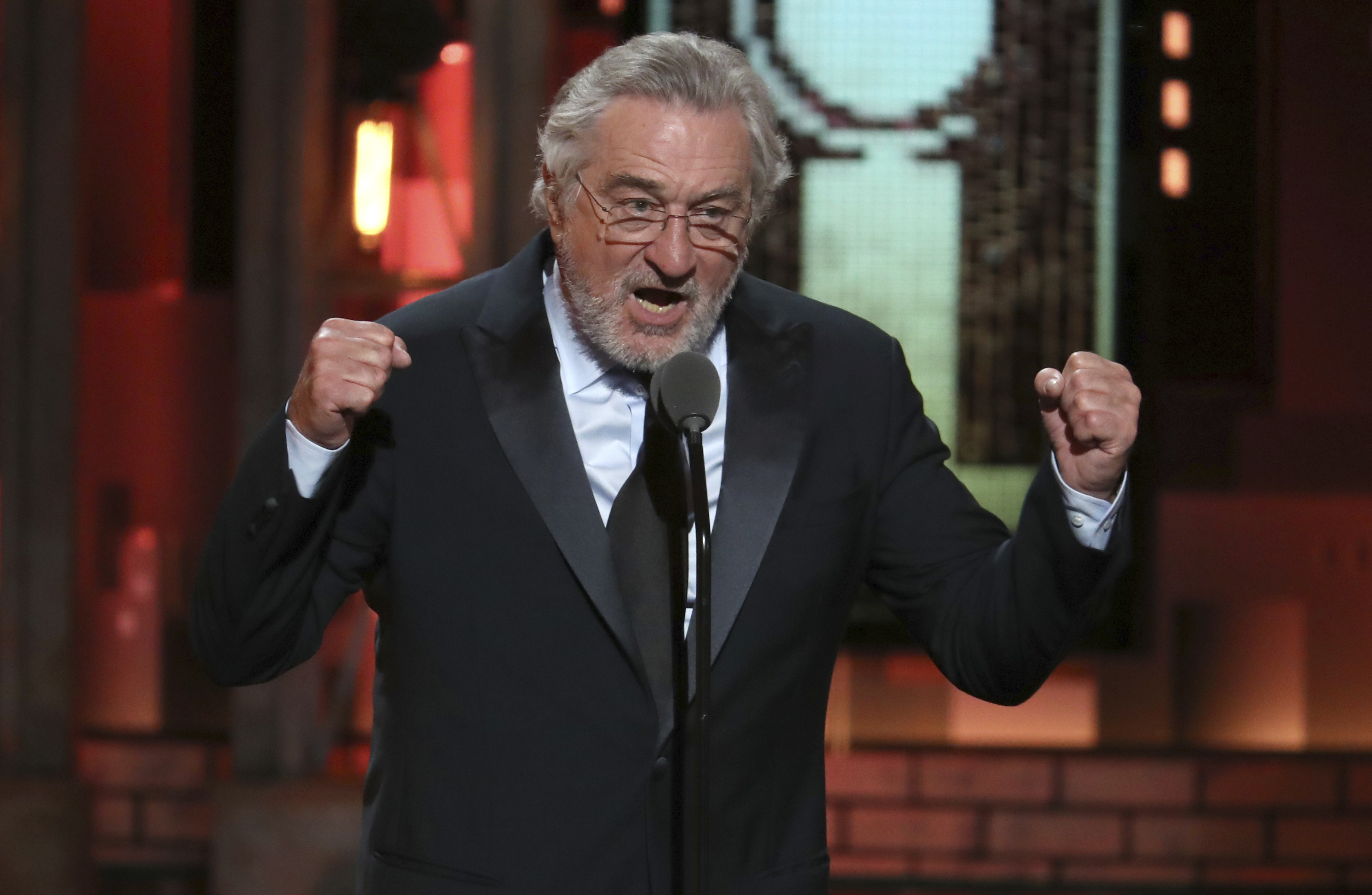 Robert De Niro introduces a performance by Bruce Springsteen at the 72nd annual Tony Awards at Radio City Music Hall on Sunday, June 10, 2018, in New York.</body></html>