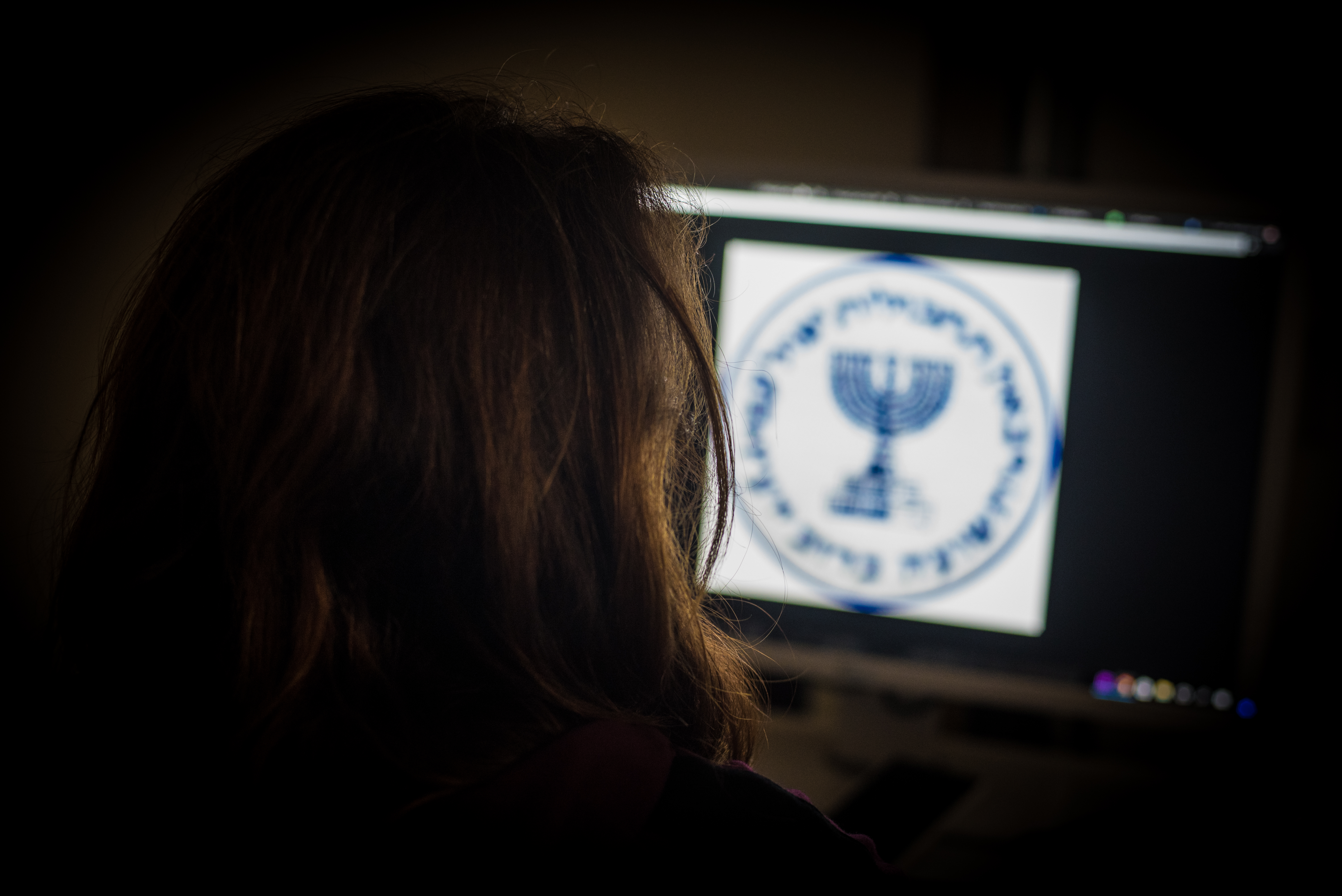 illustration of a women at the Mossad- Israeli secret intelligence service. Oct 03, 2017.</body></html>
