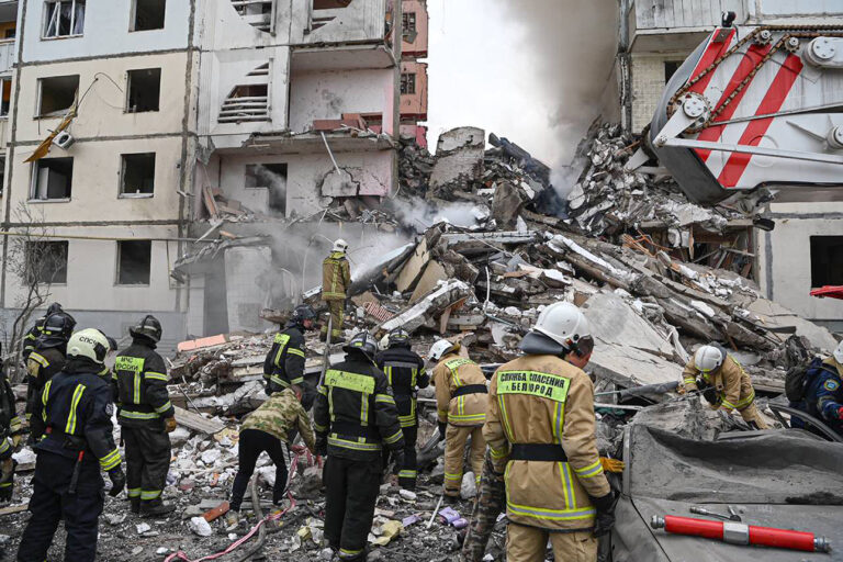 Apartment Building Partially Collapses in a Russian Border City After Shelling. At Least 13 Killed | SOURCE: VINnews