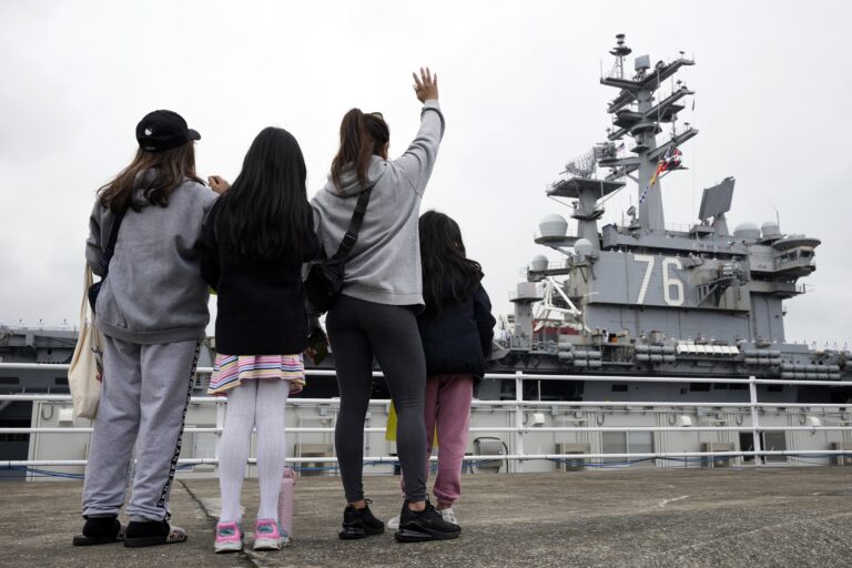 US Navy Flagship Carrier Uss Ronald Reagan Leaves Its Japan Home Port After Nearly 9 Years | SOURCE: VINnews