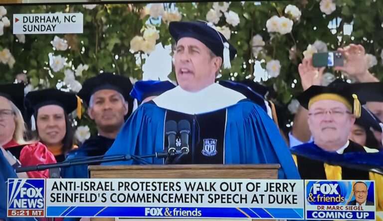 Duke Protesters Walk Out on Seinfeld at Graduation | SOURCE: VINnews