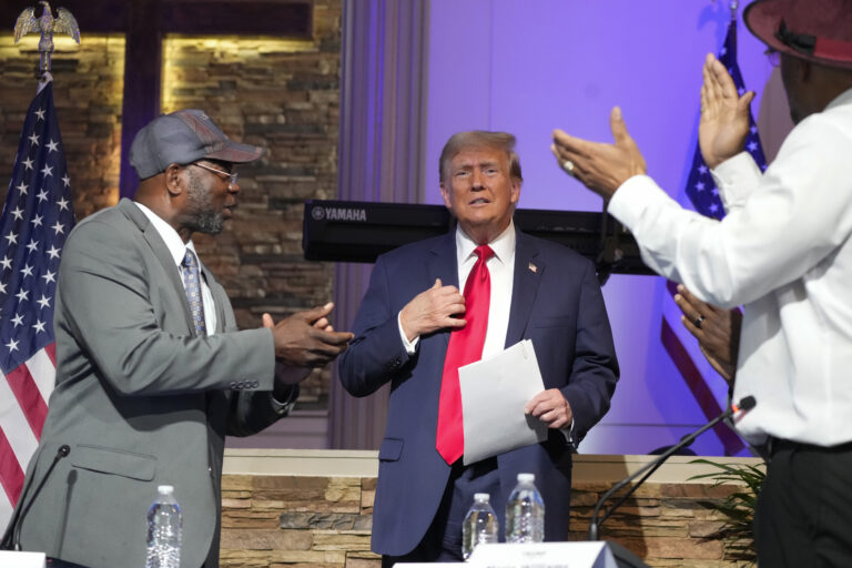 Trump Blasts Immigrants for Taking Jobs as He Courts Voters at a Black Church, MAGA Event in Detroit | SOURCE: VINnews