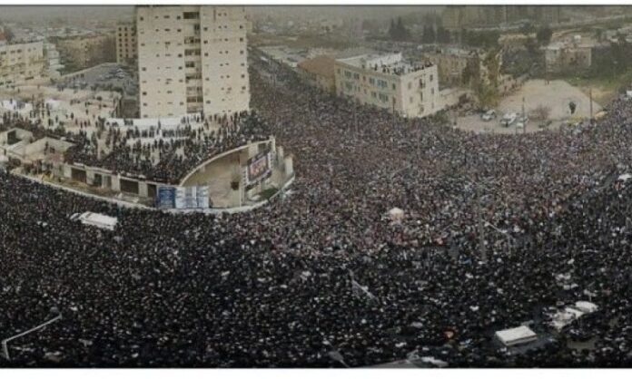 The previous 'million man rally' against drafting yeshiva students, 2014