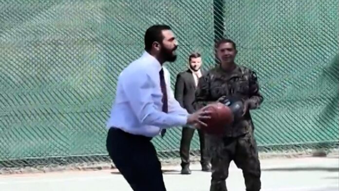 Syrian president Al-Sharaa plays basketball