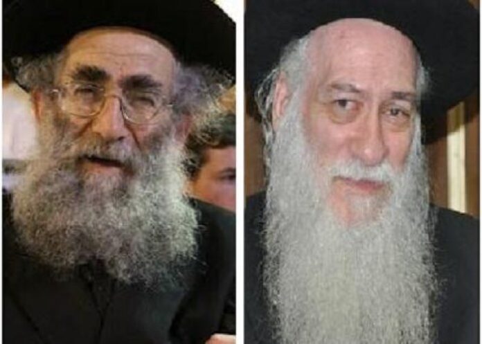 Two brother-in-laws, two opposing factions - Rav Kahaneman (R) and Rav Markowitz
