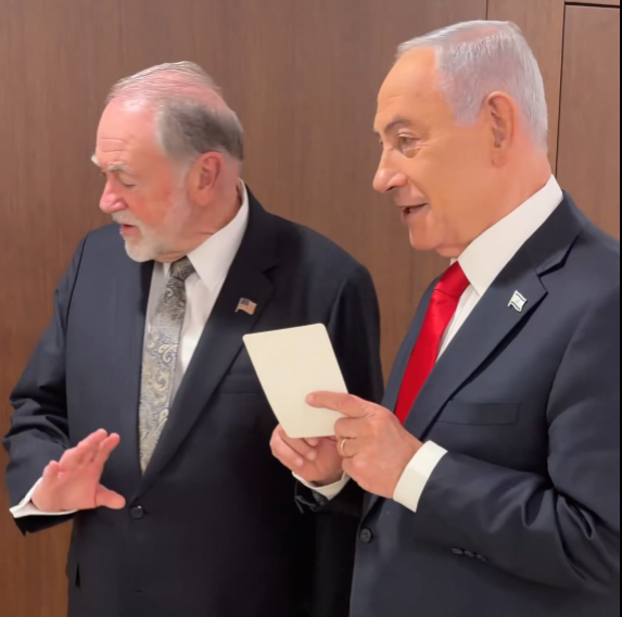 Watch: Netanyahu Shows Hands, Jokes About “Crossing Off” Two Names in...