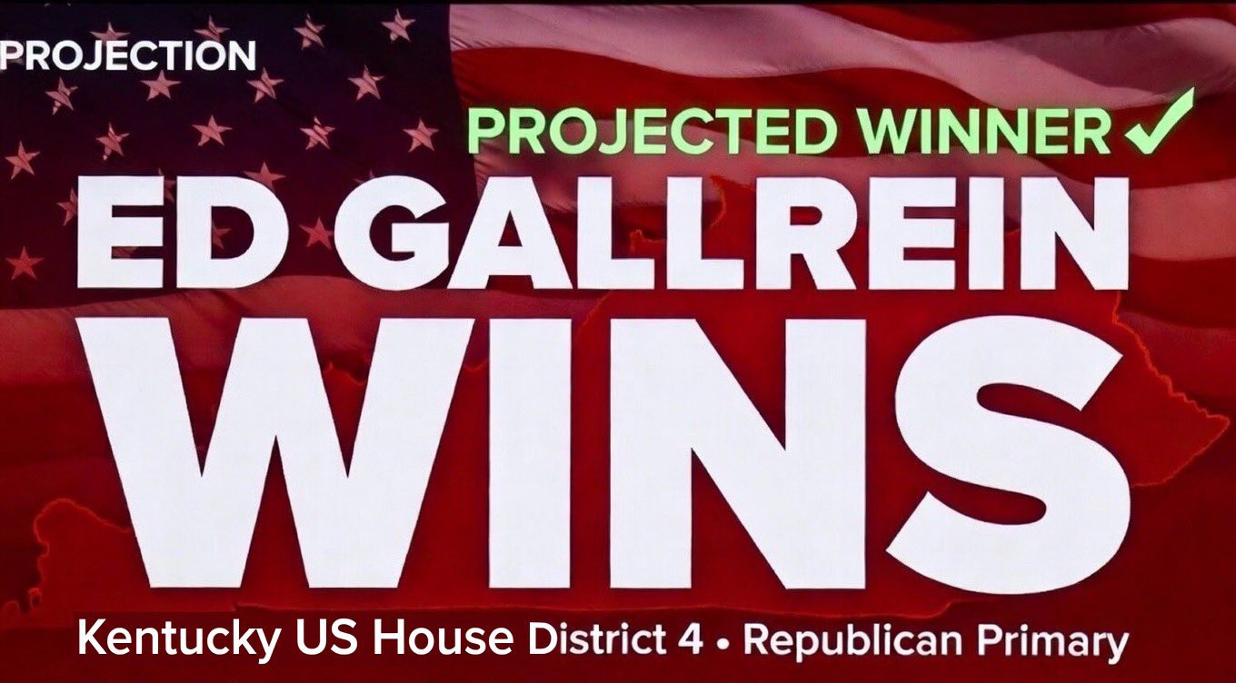 Trump-Endorsed Ed Gallrein Defeats Rep. Thomas Massie in Kentucky GOP Primary