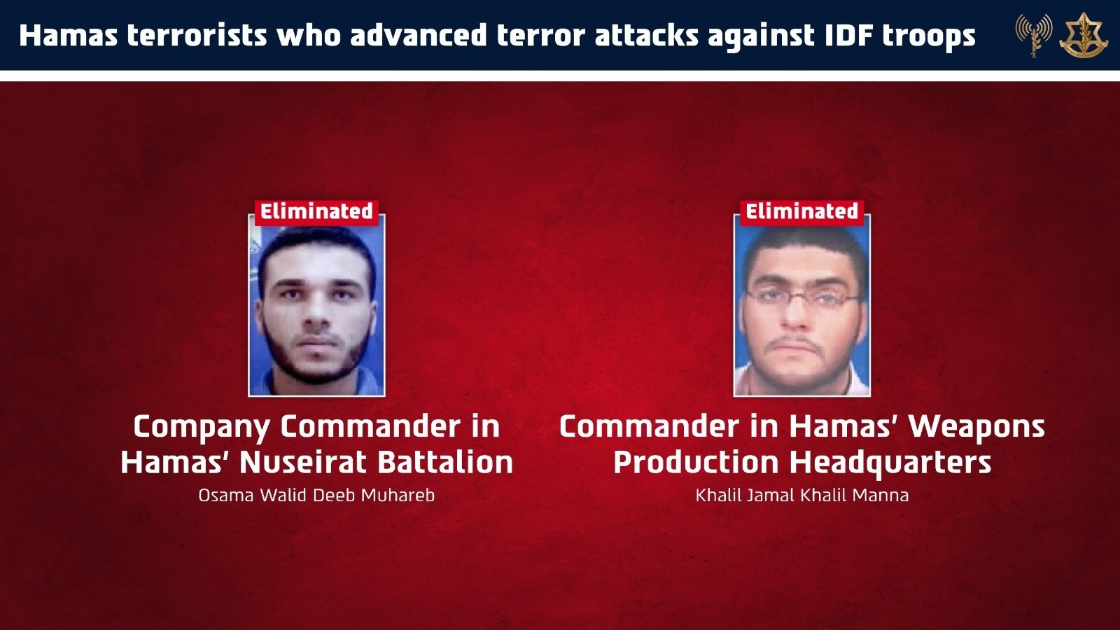 IDF Strikes Eliminate Two Hamas Commanders in Northern Gaza