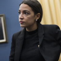 Alexandria Ocasio-Cortez at a briefing in the Rayburn Building in Washington, D.C., May 23, 2019. She has sparked a debate about the use of the term "concentration camps." (Tom Williams/CQ Roll Call)