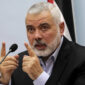 Hamas top leader Sheikh Ismail Haniyeh speaks during a press conference at his office in Gaza City, 23 January 2018. EPA